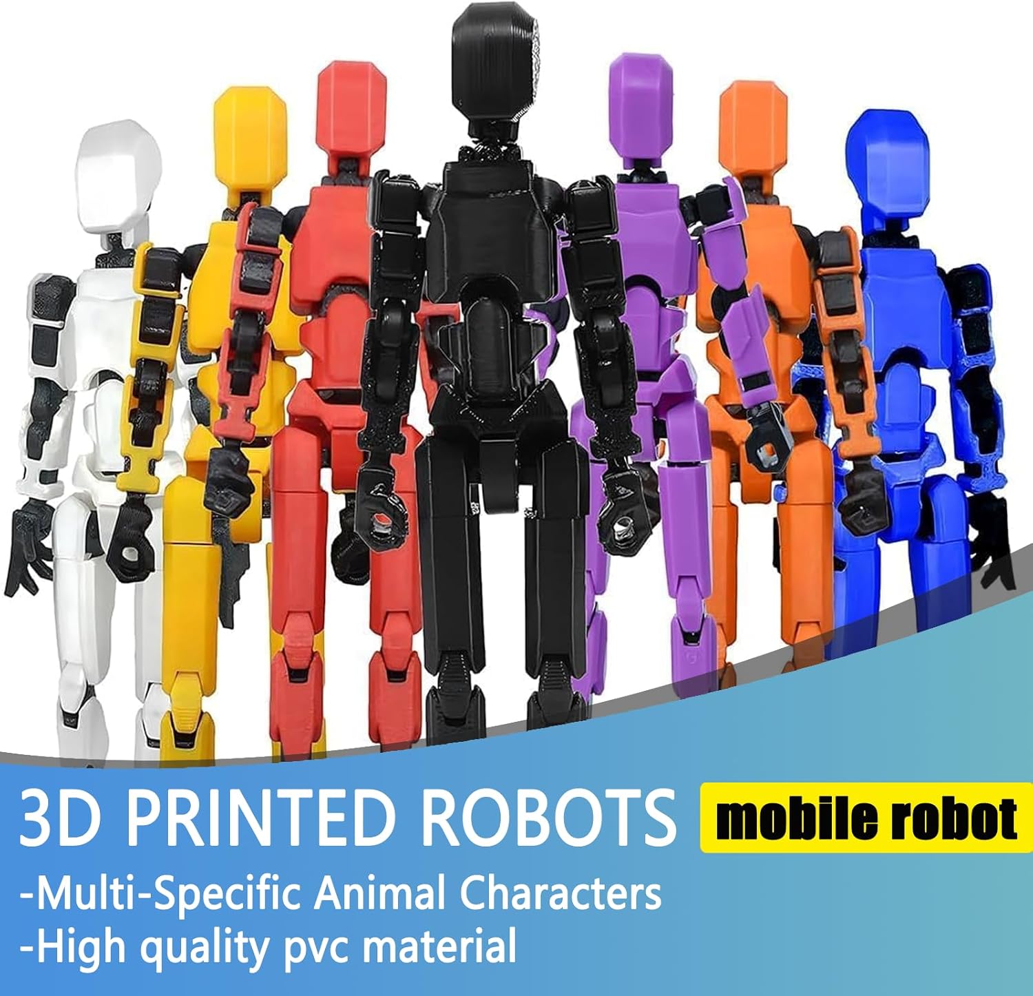 2026 New Titan 13 Action Figure Set,T-13 Robot Action Figure 3d Printed Multi-Jointed Movable,Robot 13 Action Figures,Decorations for Action Figures - Assembly Completed (Assembly Completed-9PCS) - Image 3