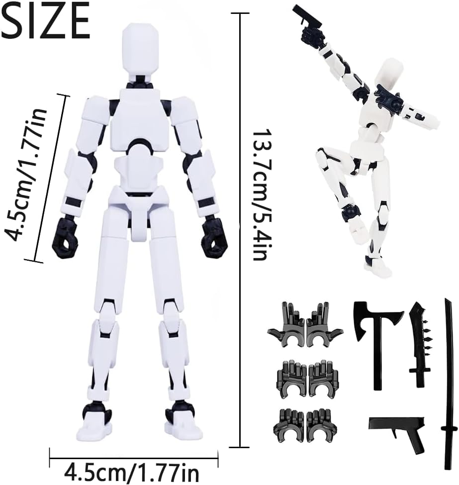 2026 New Titan 13 Action Figure Set,T-13 Robot Action Figure 3d Printed Multi-Jointed Movable,Robot 13 Action Figures,Decorations for Action Figures - Assembly Completed (Assembly Completed-9PCS) - Image 4