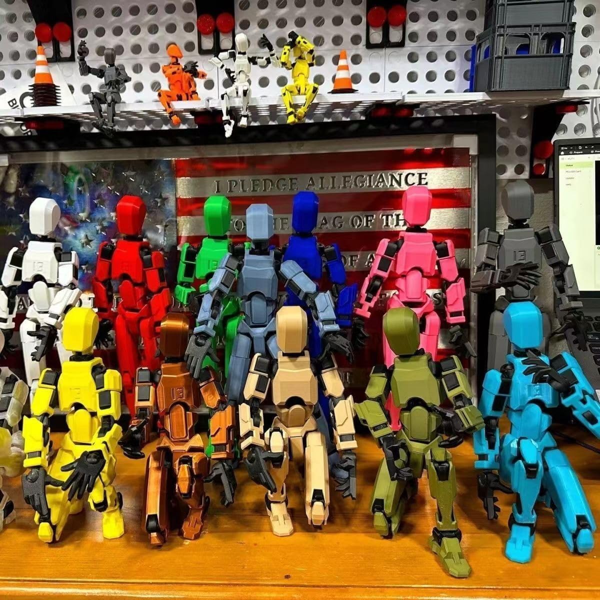 2026 New Titan 13 Action Figure Set,T-13 Robot Action Figure 3d Printed Multi-Jointed Movable,Robot 13 Action Figures,Decorations for Action Figures - Assembly Completed (Assembly Completed-9PCS) - Image 7