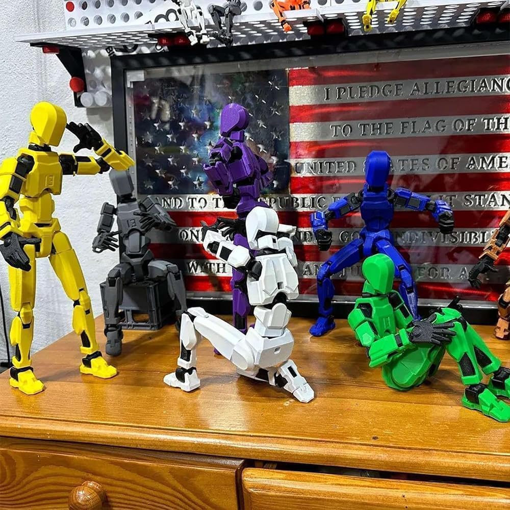 DANONI Titan13 Action Figure,Lucky Robot 13 Action Figures, Creative 3D Printed Figure, Dummy Robot 13 Action Figure, Multi Jointed Action Figures Desktop Decorations for Kids Adult(9pcs) - Image 5