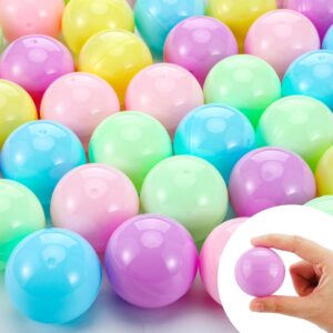 Sosation 150 Pcs 2 Inch Gumball Vending Machine Capsules Empty Round Plastic Containers Toy for Prizes Party Favors(Pastel Color)