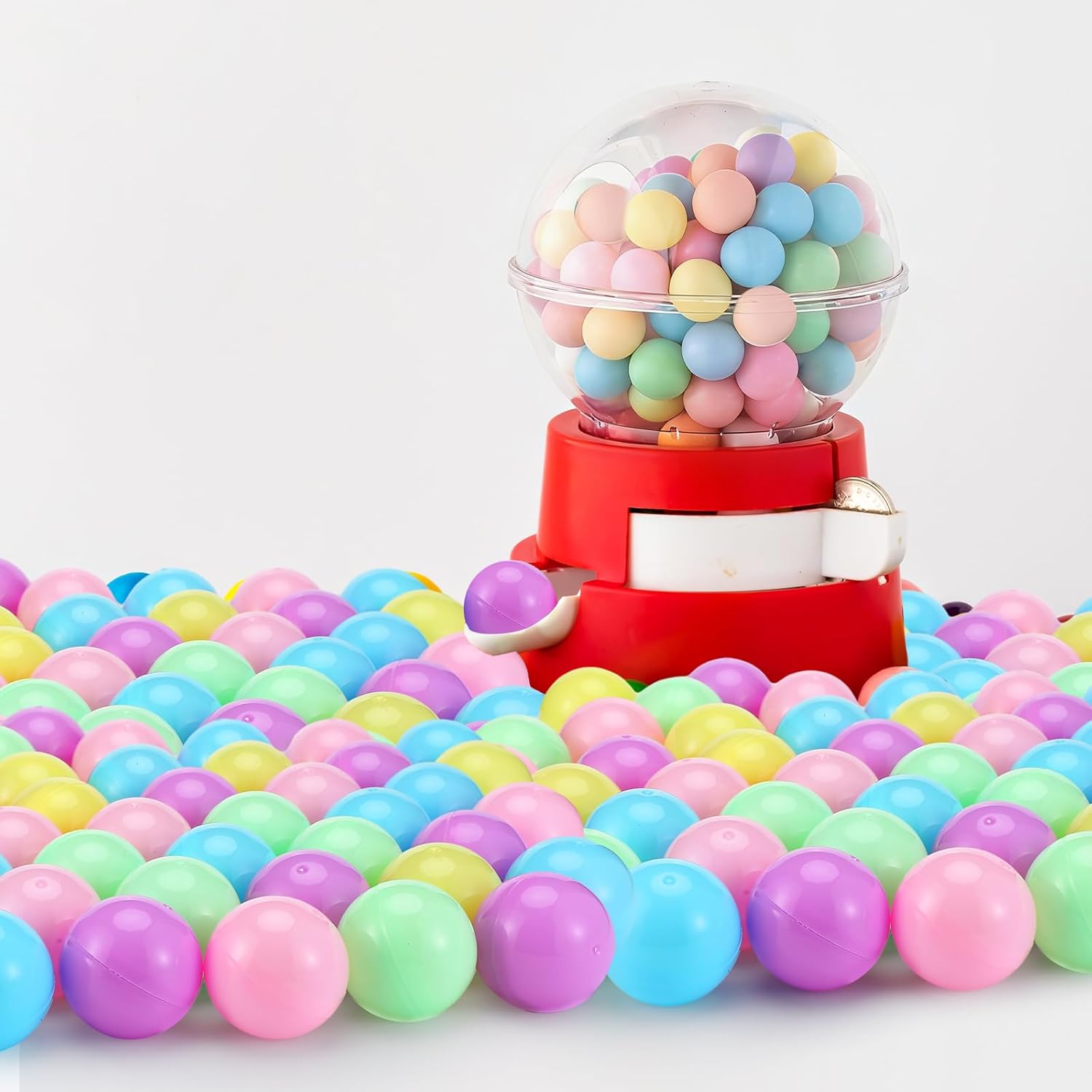 Sosation 150 Pcs 2 Inch Gumball Vending Machine Capsules Empty Round Plastic Containers Toy for Prizes Party Favors(Pastel Color) - Image 4