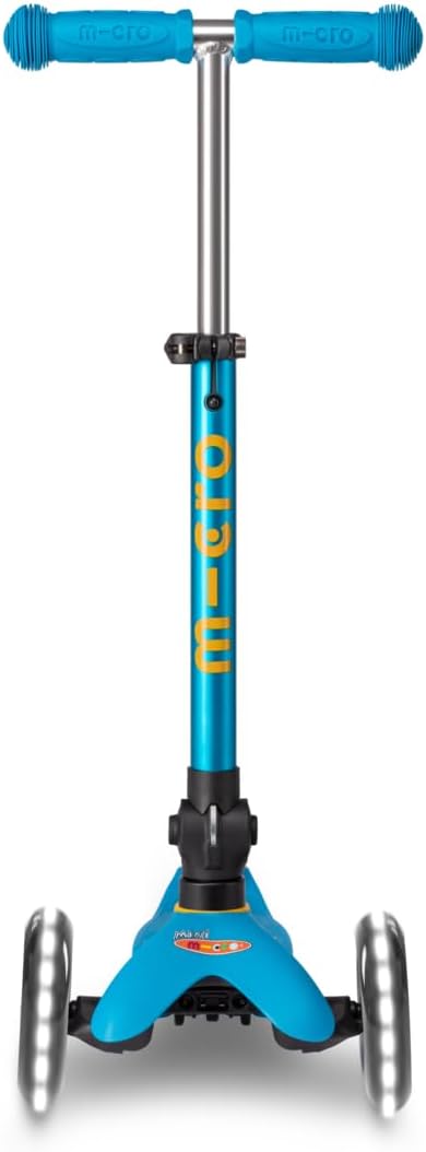Micro Kickboard | Mini Foldable LED Kids Scooter for Ages 2-5 | Children up to 110 lbs | 3 Wheel Lean-to-Steer Design | Adjustable T Bar | Smooth Ride, Motion-Activated PU LED Wheels | Swiss Design - Image 6