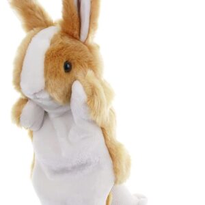 Bunny Hand Puppets Rabbit Plush Animals Toys for Kids Imaginative Pretend Play Storytelling (Brown)