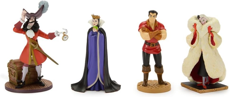 Disney Store Official Villains Figure Set – 8 Fully Sculpted Disney Figures Including Evil Queen, Captain Hook, Maleficent, Cruella De Vil, Ursula & More in Double-Tiered Box with Scenic Backgrounds - Image 3