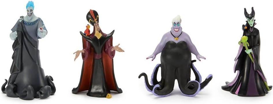 Disney Store Official Villains Figure Set – 8 Fully Sculpted Disney Figures Including Evil Queen, Captain Hook, Maleficent, Cruella De Vil, Ursula & More in Double-Tiered Box with Scenic Backgrounds - Image 2