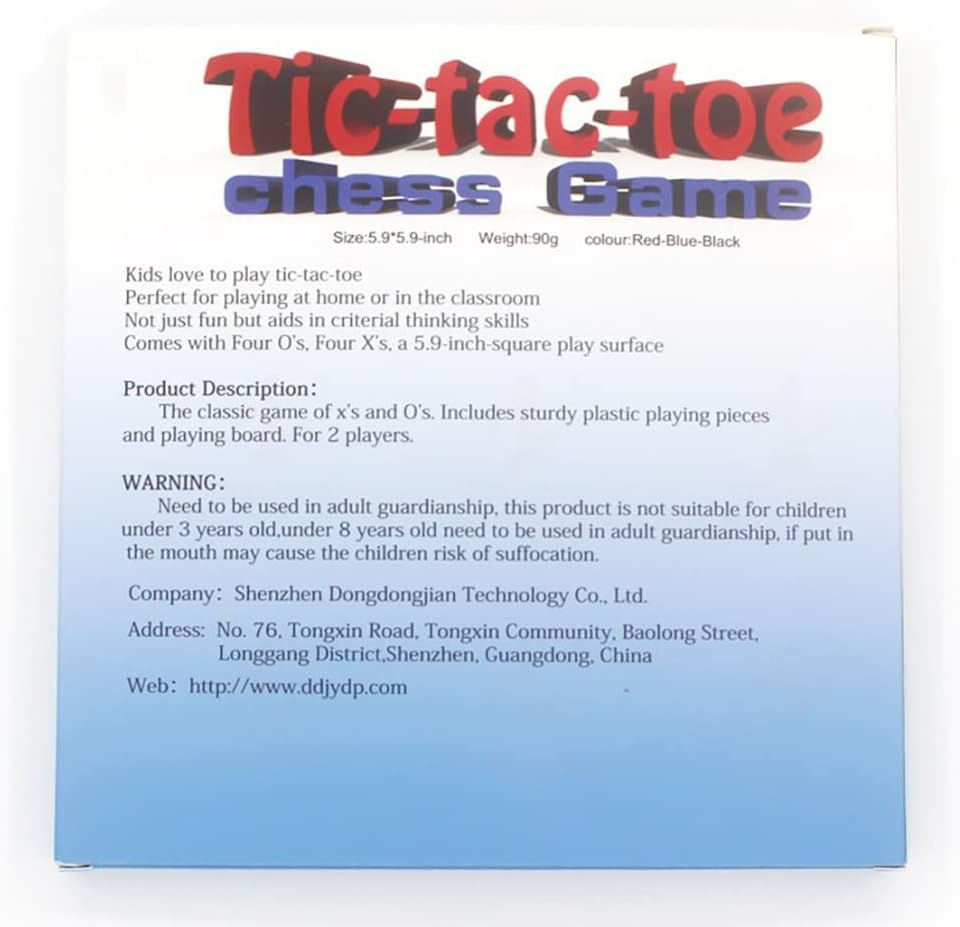 Tic Tac Toe Board Game,Tic Tac Toe Family Game, Classic Board Game, Classical Family Board Game,Children's Tic Tac Toe Game, Plastic tic tac Toe Game, Board Size 15 X 15 cm - Image 5