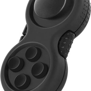 Original Fidget Toy Game, Rubberized Classical Controller Fidget Concentration Toy with 8-Fidget Functions and Lanyard – Excellent for Relieving Stress and Anxiety