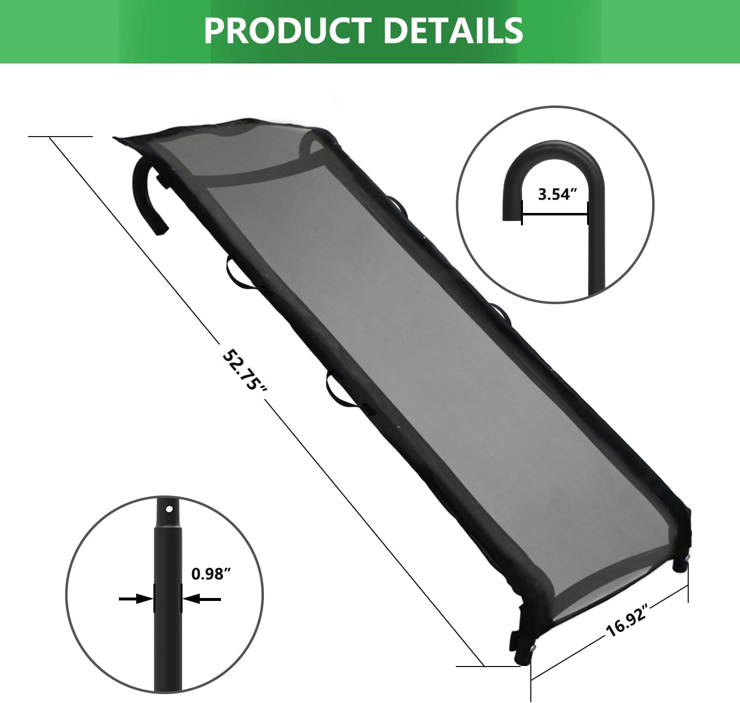 Eurmax USA Trampoline Safe Slide and Ladder for Kids, Universal Hook Design, UV-Resistant Steel and Fabric, Includes Shoe Storage Pocket, Universal Trampoline Accessories - Image 4