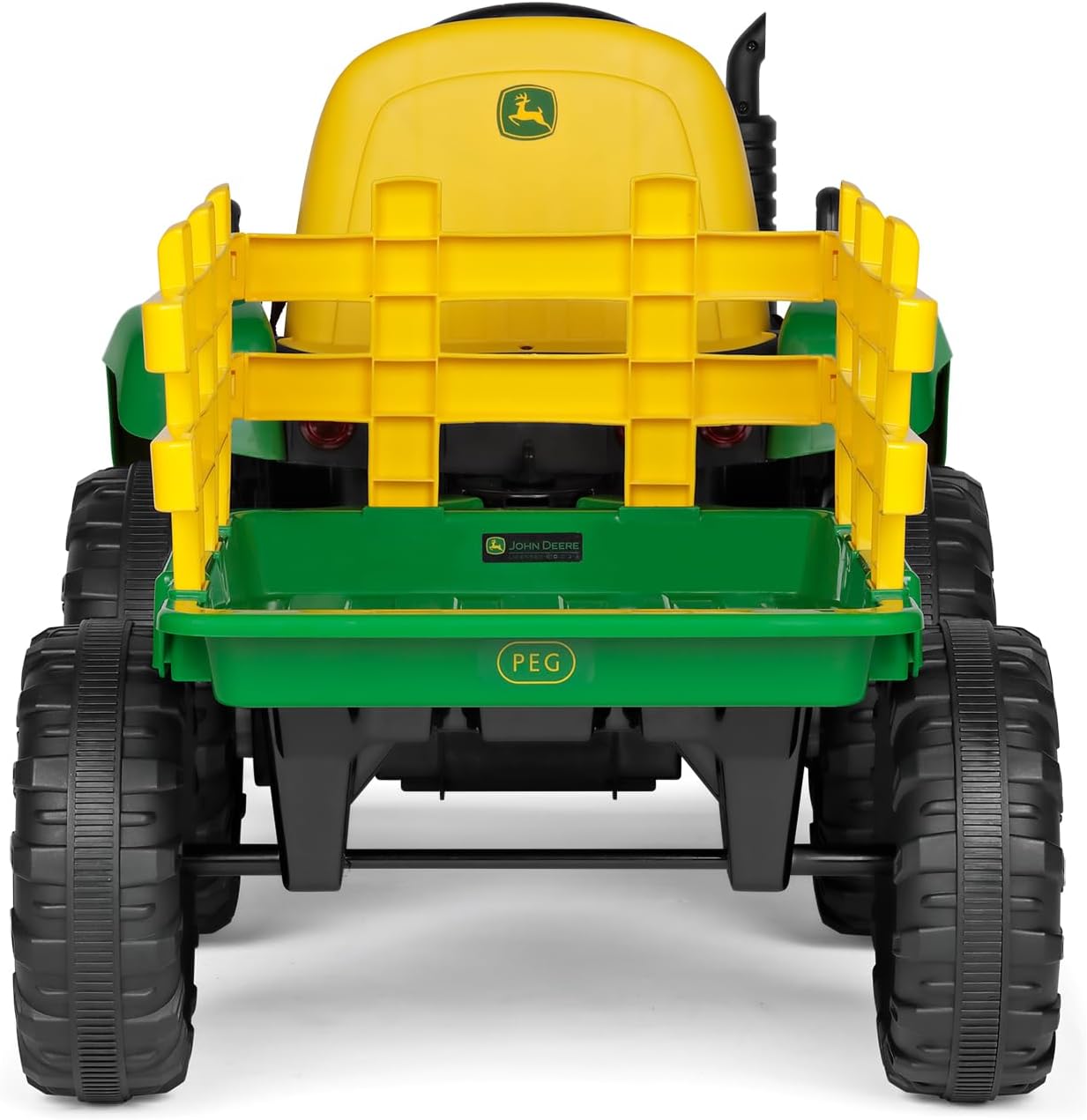 Peg Perego John Deere Farm Power 12 Volt Ride-on Tractor and Trailer with Remote Control - Image 4