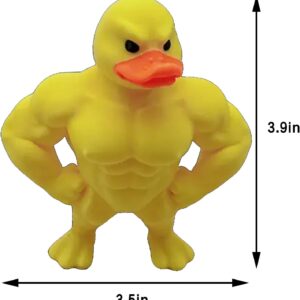 Flexing Muscle Duck Statue, Muscular Rubber Duck, 3D Printed, Funny Bodybuilder Duck Collectible Desktop Sculpture