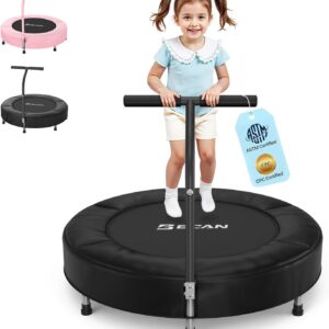 BCAN SP1 36” Toddler Trampoline, ASTM Certified – Kids Trampoline for Ages 1-6, Foam Handle & Safe Thickened Cover, Mini Trampolines for Kids Indoor, Easy to Assemble| FED Fitness