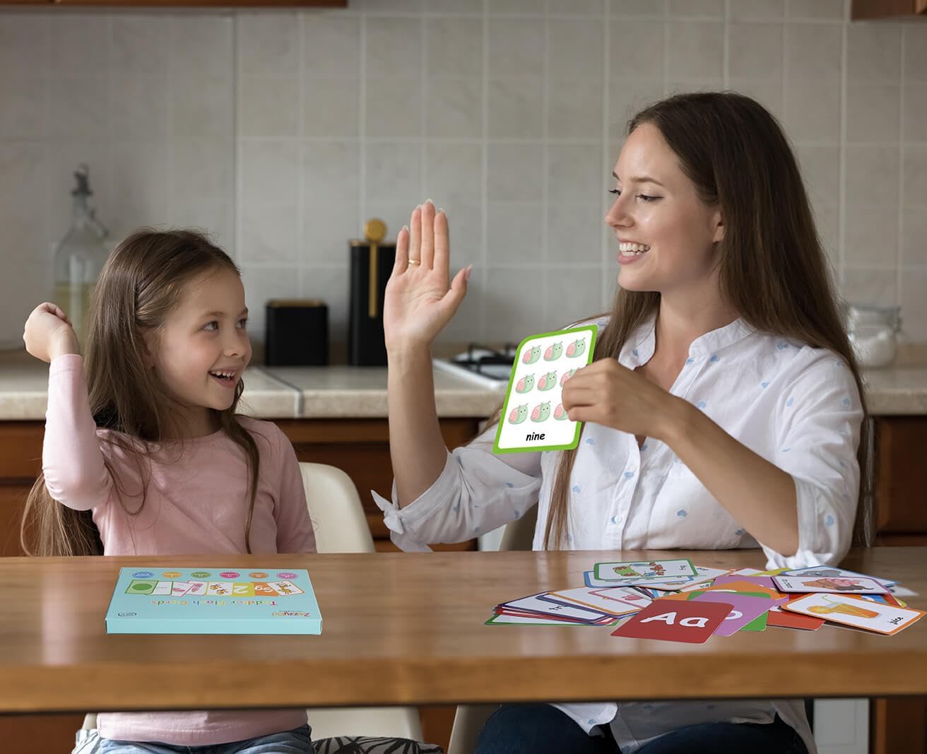 ZazzyKid Flash Cards for Toddlers Learning: 54 Double Sides Flashcards for Alphabets, Numbers, Colors, Shapes - Educational Toys for Preschool - Image 5