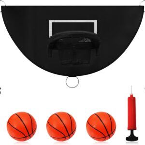 Breakaway Rim Basketball Hoop for Dunking with Mini Basketballs Trampoline Attachment Indoor & Outdoor Use