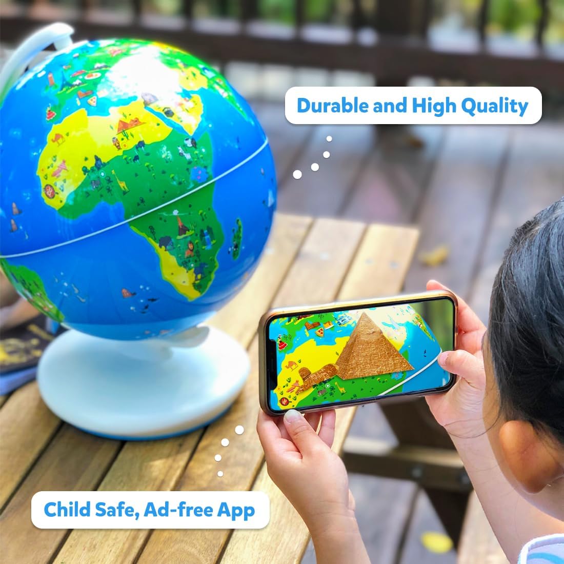 PlayShifu Globe for Kids– Orboot Earth: Interactive Kids Globe with 1000+ Facts on Animals, Places & Monuments | Tech-Powered Learning Toy & STEM Gift for Kids Ages 4–10 - Image 6