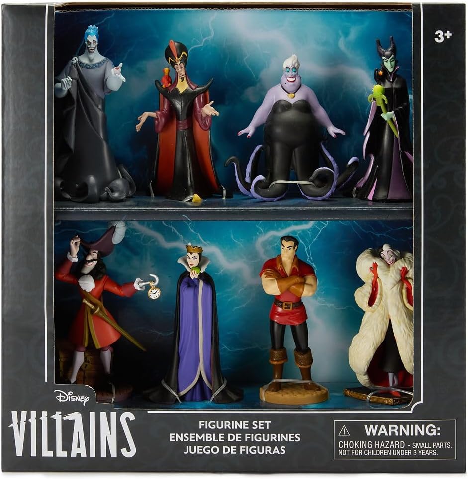 Disney Store Official Villains Figure Set – 8 Fully Sculpted Disney Figures Including Evil Queen, Captain Hook, Maleficent, Cruella De Vil, Ursula & More in Double-Tiered Box with Scenic Backgrounds - Image 6