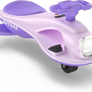 Gotrax WG1 Electric Wiggle Car for Kids, 12V Big Battery up to 120Min Playtime, Music Speaker &Rear Flash Wheels, Battery Display & Easy Assembly w/Pedal Throttle, Crazy Cart Gift for Ages 3+, 132Lbs