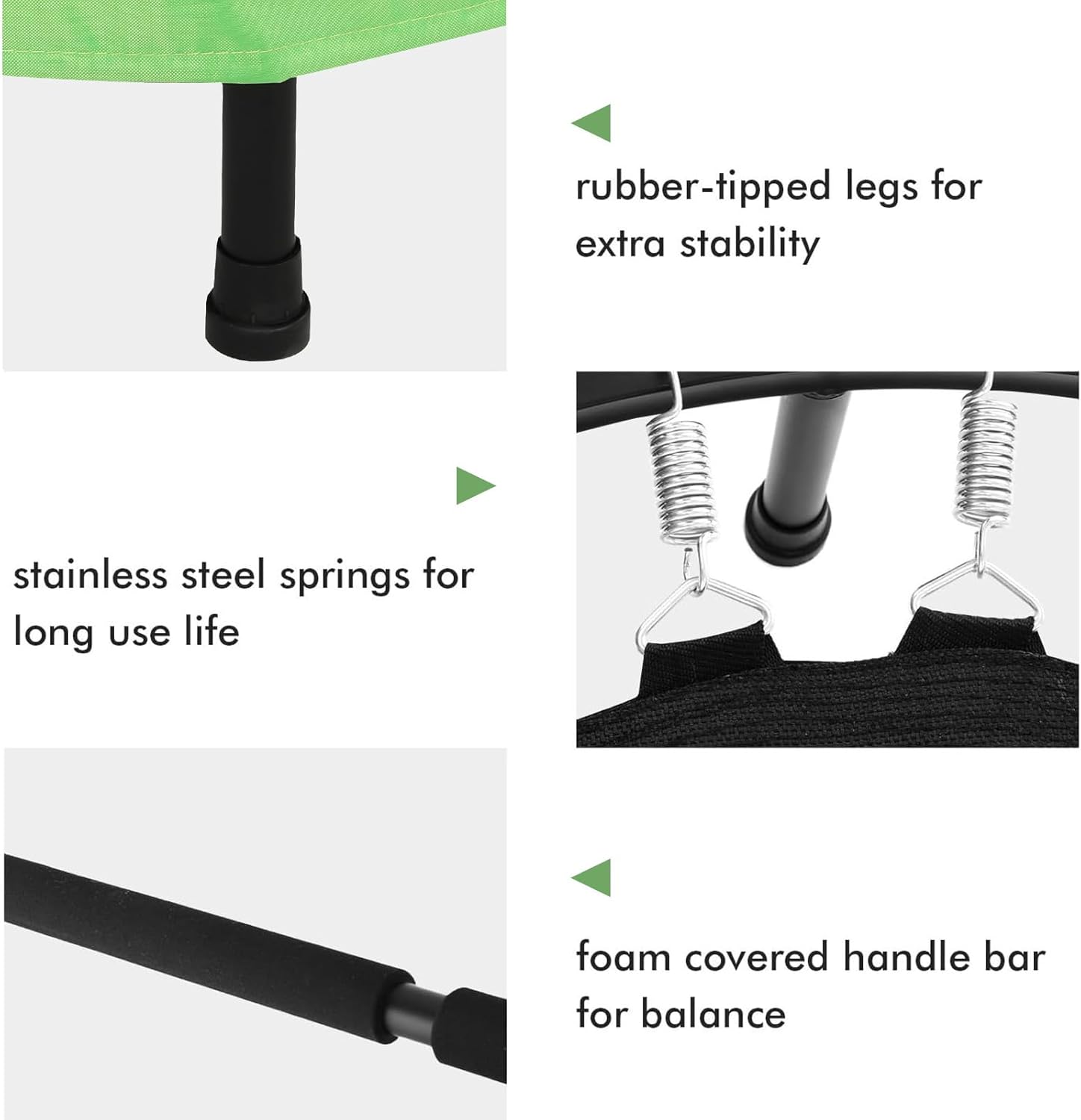 Trampoline for Kids, Toddler Trampoline Indoor Sports and Outdoor Games 56" Kids Rebounder 220LBS Capacity with Adjustable Safety Handrail Foldable Jumper for Boy Girls ASTM Certified - Image 6