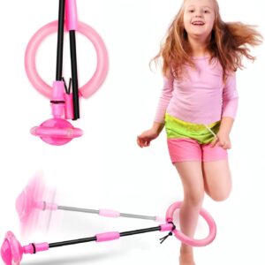 Hewog Skip Ball, Portable Foldable Colorful Flash Wheel Swing Ball, Kids Toys for Girls & Boys, Sports Fitness Toys for Kids & Adults. Gifts for Mom Women & Girls Toys Age 5-10 Years