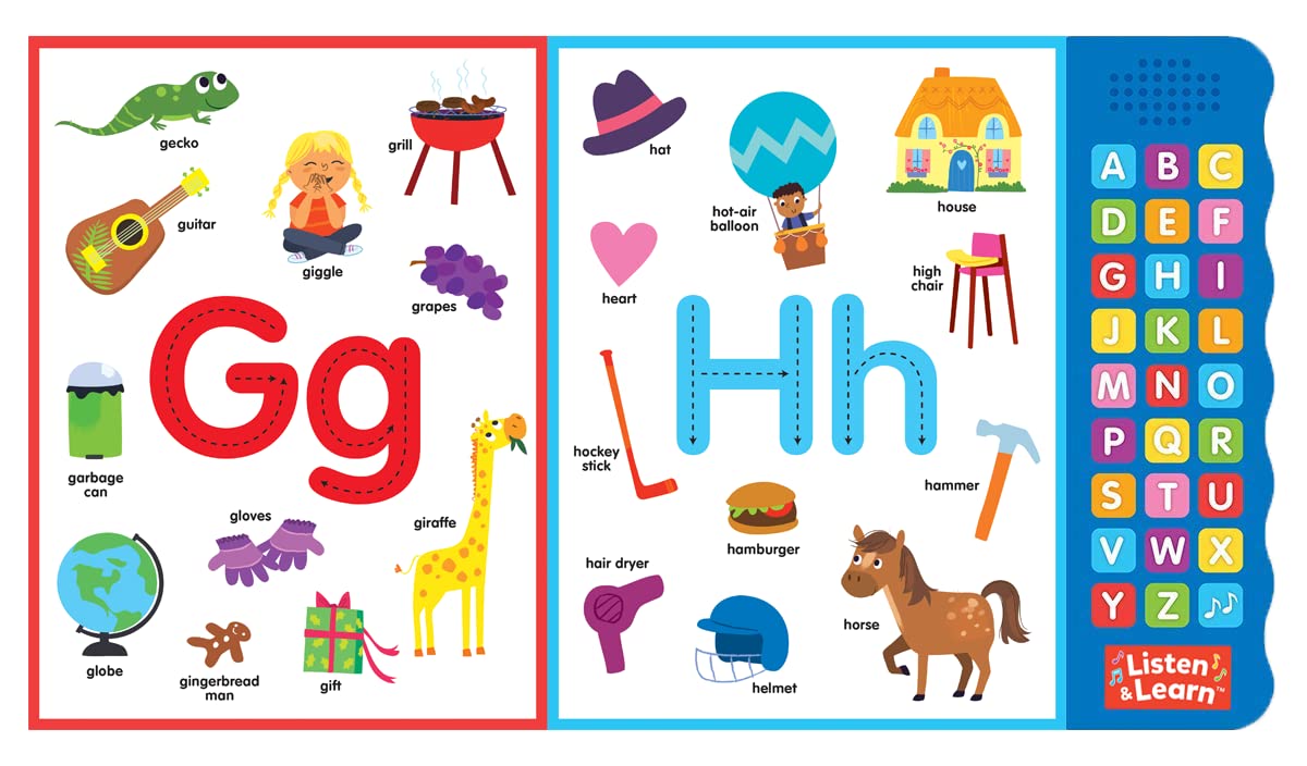 Let’s Learn ABCs – Interactive Toddler Sound Book with 27 Buttons | Tracing, Alphabet Song, Children's Board Book | Learn Letters & First Words | Fun Learning Activities for Boys & Girls - Image 5
