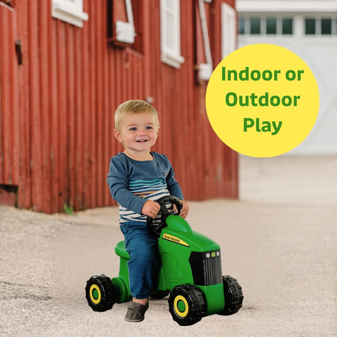 John Deere Ride On Toys Sit 'N Scoot Activity Tractor for Kids Ages 18 Months and Up, Green - Image 3
