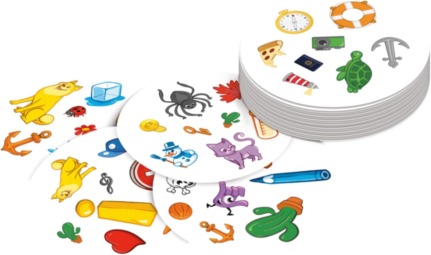 Asmodee Spot It! Classic Card Game (2024 Refresh) - Pocket Eco Edition, 5-in-1 Visual Perception Game for Quick Reflexes and Family Fun, Ages 6+, 2-8 Players, 10 Minute Playtime - Image 4