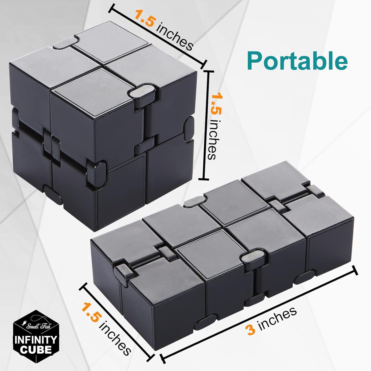 Infinity Cube Sensory Fidget Toy, EDC Fidgeting Game for Kids and Adults, Cool Mini Gadget Best for Calming and Stress Relief and Kill Time, Autism Toys Dementia Gift Stocking Stuffers - Image 2