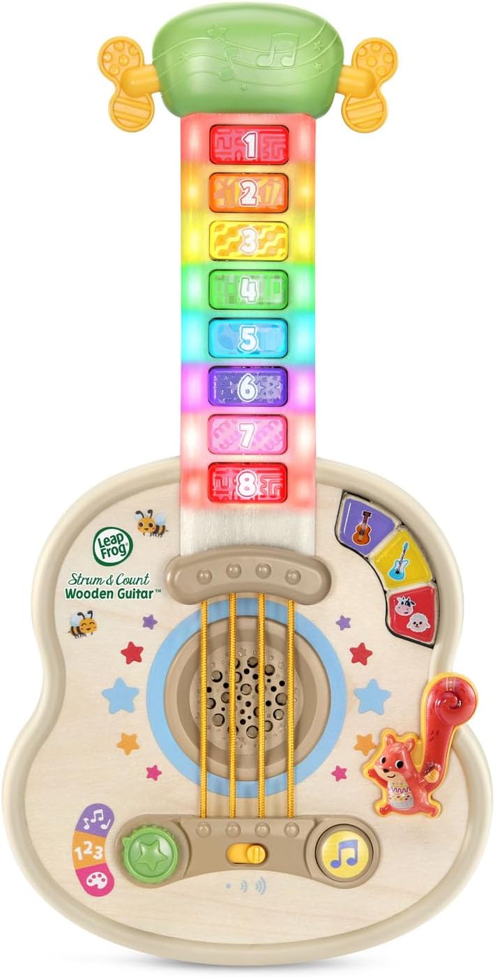 LeapFrog Strum and Count Wooden Guitar, Musical Toddler Toy - Image 9