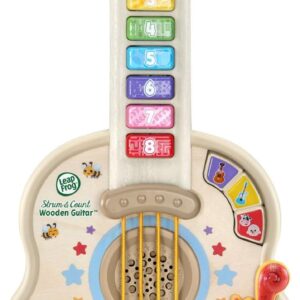 LeapFrog Strum and Count Wooden Guitar, Musical Toddler Toy