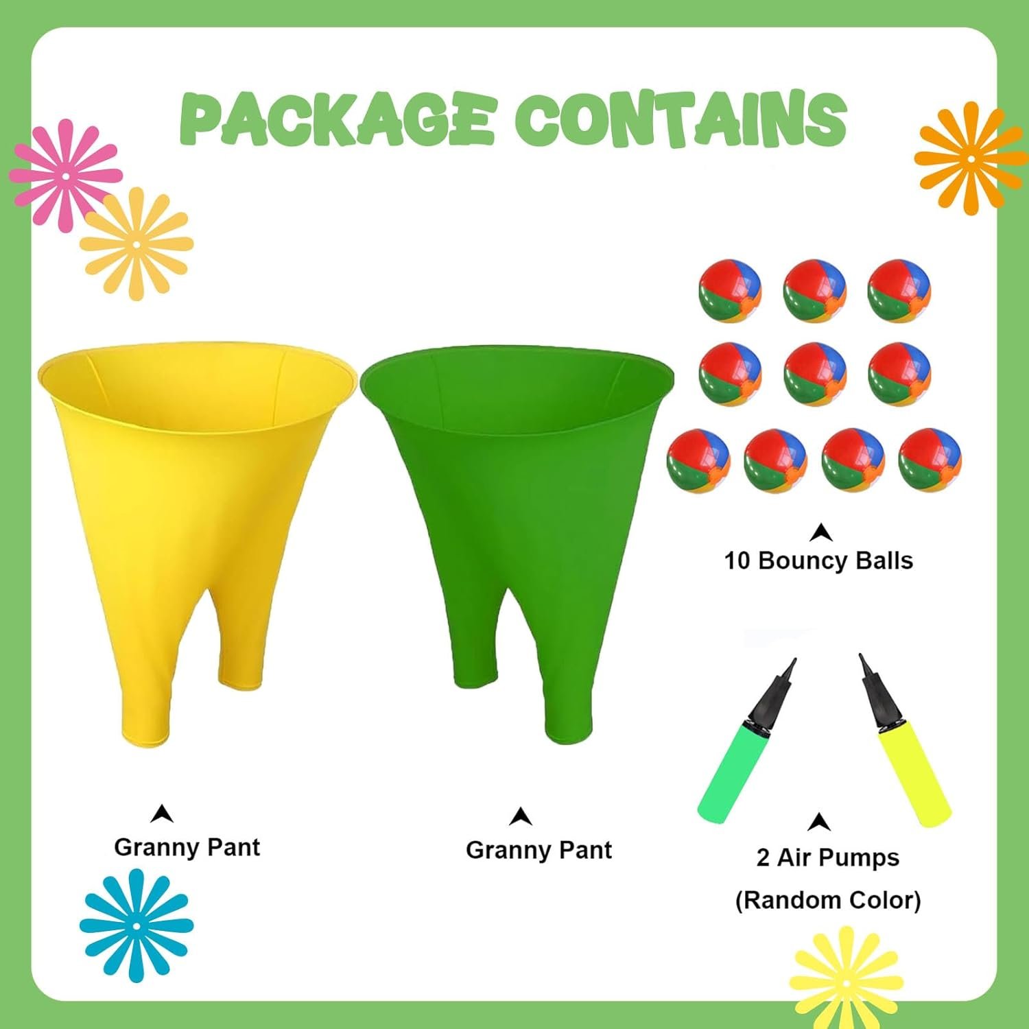 Granny Pants Yard Game,Granny Pants Outdoor Game - Oversized Giant Pants with Bouncy Balls & Pump,Backyard Parties,Field Day Fun for Adults - Image 5