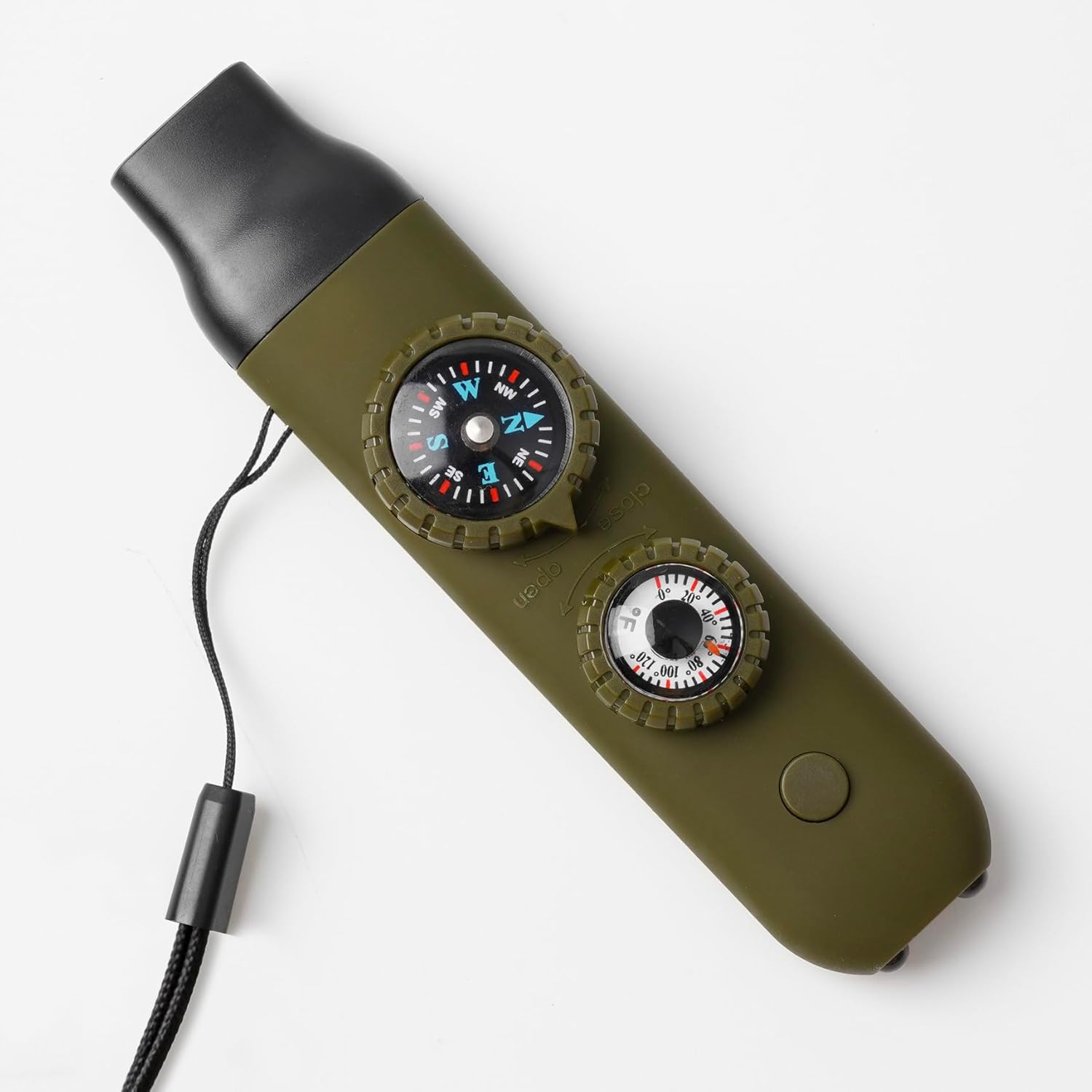 Emergency Survival Safety Whistle,Whistle for Kids with Lanyard,Compass,Thermometer,Ideal for Kayaking, Boating, Hiking, Camping, Climbing - Image 2