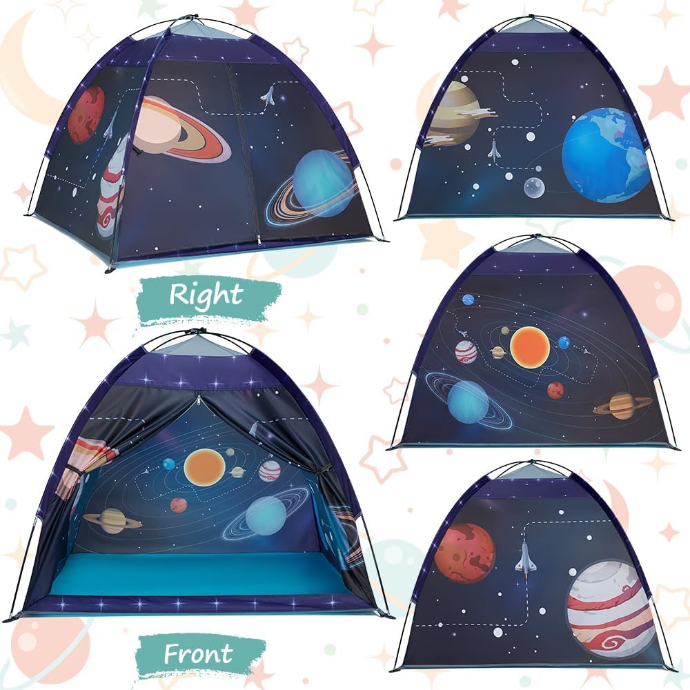 Mnagant Space World Play Tent-Kids Galaxy Dome Playhouse for Boys and Girls Imaginative Play Popup Tent for Kids Indoor/Outdoor Fun,Perfect Kid’s Gift- 47" x 47" x 43" - Image 2