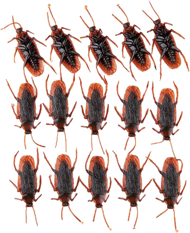 GUDVES Prank Fake Roaches Model Simulation Rubber Cockroach Roach Bug Toy Funny Trick Joke Toys Plastic Bugs (10PCS) - Image 6