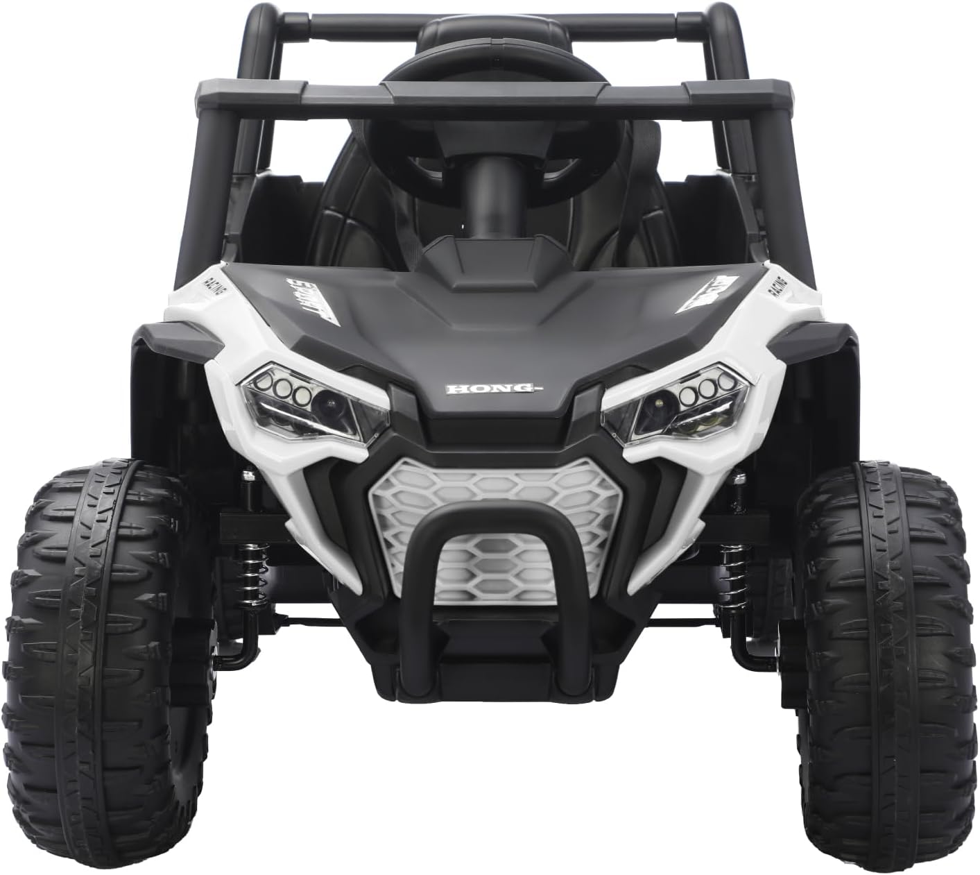 12V Toddlers Car, Kids UTV, Ride on UTV, Electric Car for Kids with 25W Dual Motors/Parent Remotes/Safety Belts/3 Speeds/Double Open Doors/Horn/Music/Bluetooth/LED Aged 3-8 Years-White - Image 7