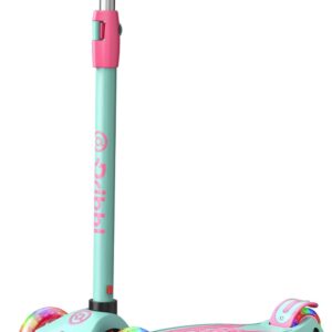 Dribbl 3-Wheel Kids Scooter – Lean-to-Steer Technology, Adjustable Height Handlebar, Wide Anti-Slip Deck, Scooter for Boys & Girls Ages 3+, Child Safety Approved, Support Riders Up to 165 lbs, Candy