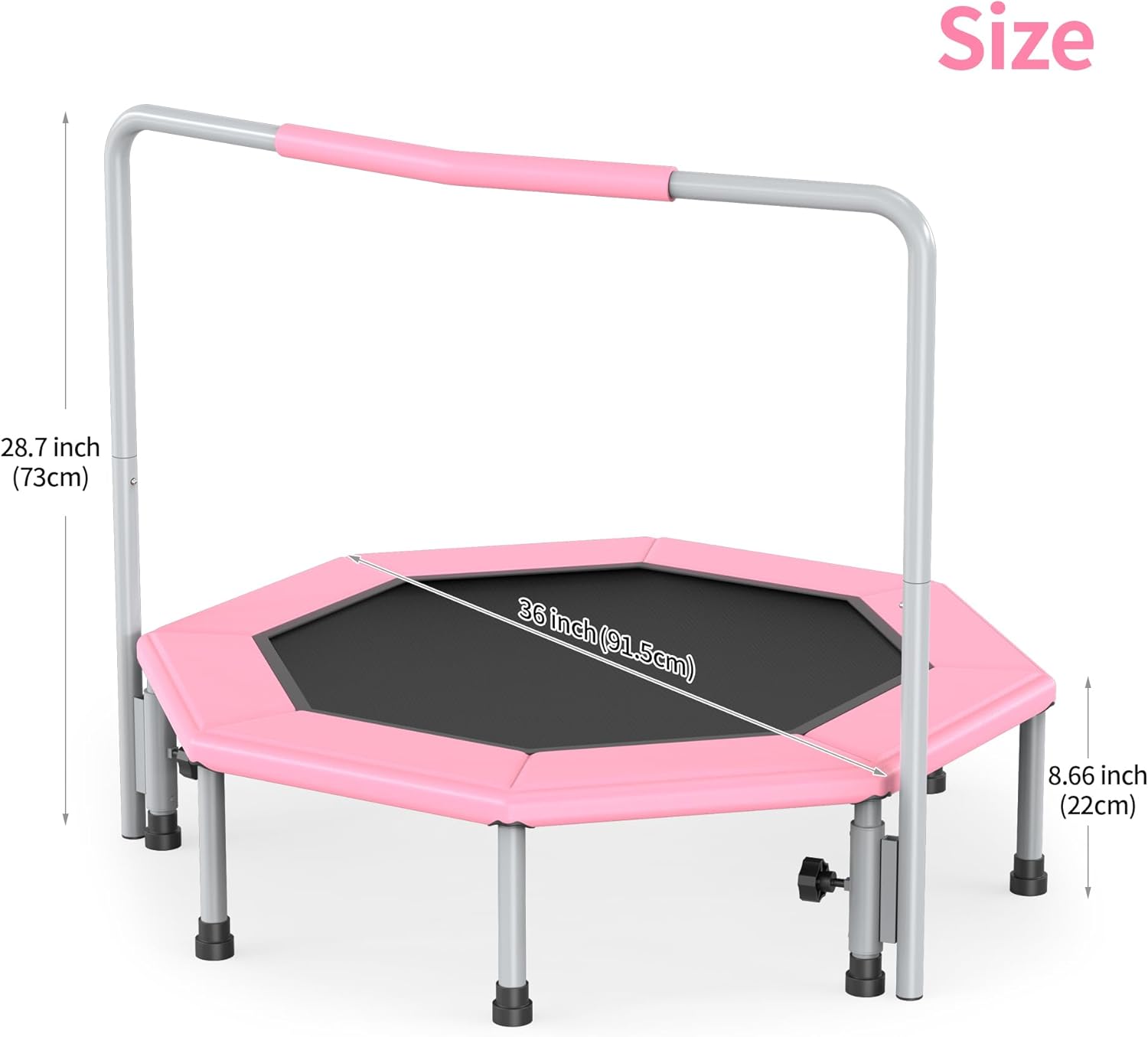 36 Inch Kids Trampoline for Toddlers Ages 1-3,Mini Indoor/Outdoor Trampoline with Gap-Free Spring Design - Safe Bounce Jumping Toy - Image 5