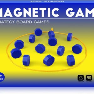 Bameca Magnetic Chess Game with Full-Size Stones, Magnet Game with String, for Family & Party & Travel & Camping, Puzzle Strategy Games, 2 Player Games for Kids & Adults