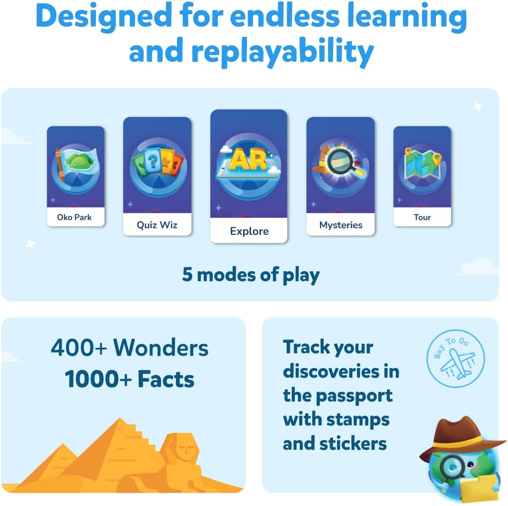 PlayShifu Globe for Kids– Orboot Earth: Interactive Kids Globe with 1000+ Facts on Animals, Places & Monuments | Tech-Powered Learning Toy & STEM Gift for Kids Ages 4–10 - Image 5