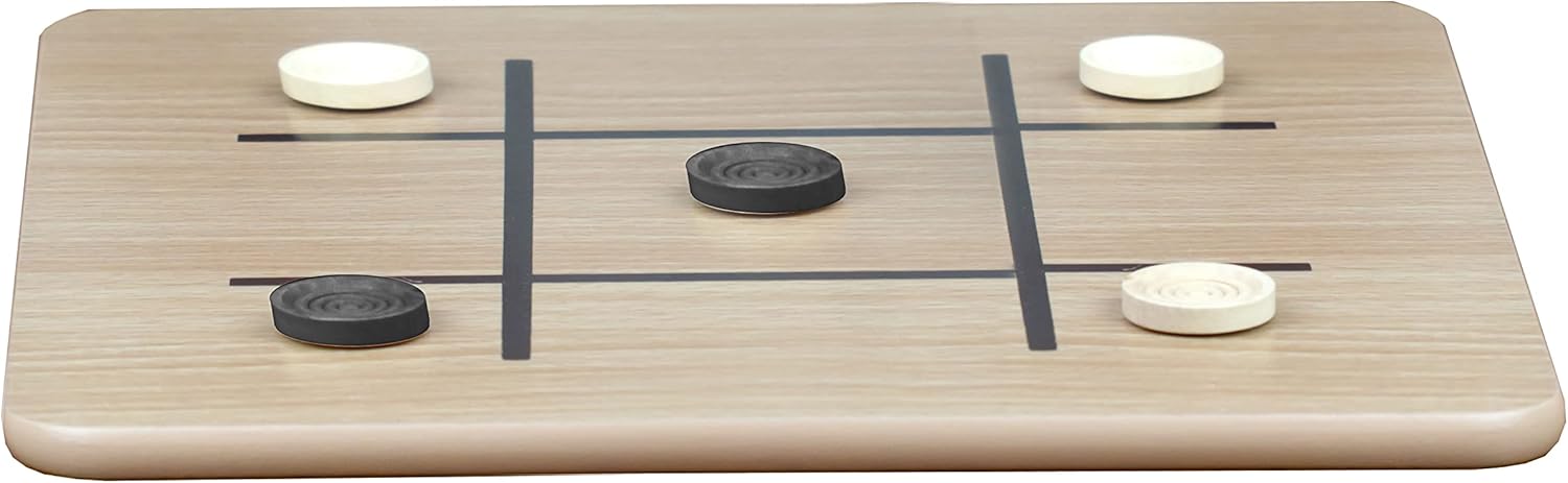 Regal Games - Reversible Wooden Board for Chess, Checkers & Tic-Tac-Toe - 24 Interlocking Wooden Checkers and 32 Standard Chess Pieces - for Age 8 to Adult for Family Fun - Image 6