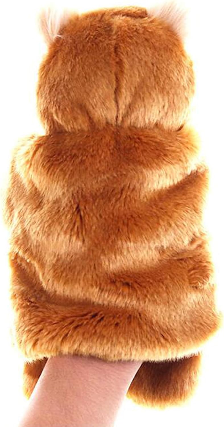 Plush Owl Hand Puppets Birds Stuffed Animals Toys for Imaginative Pretend Play Storytelling Brown - Image 3