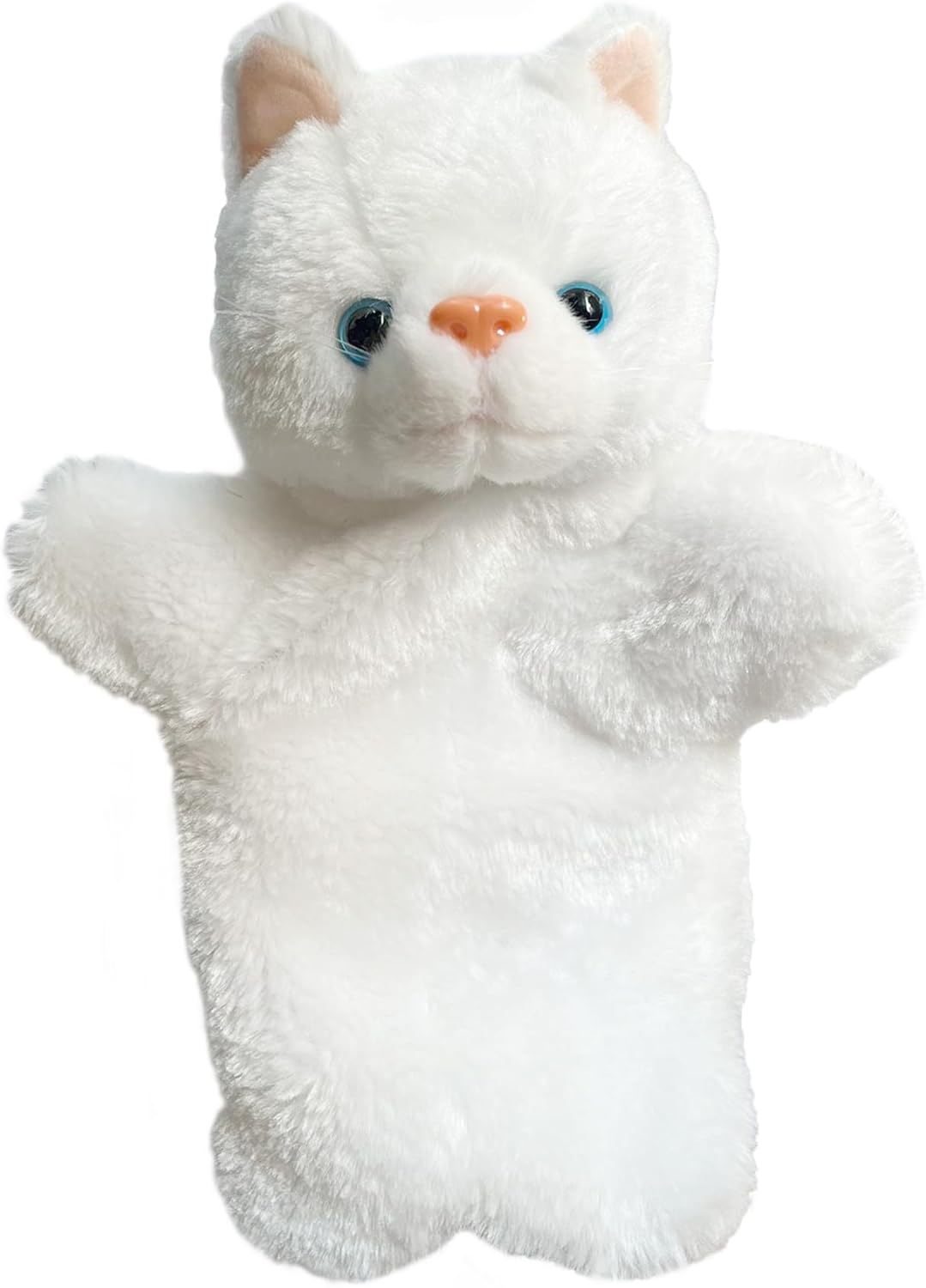 Cat Hand Puppets Kitten Plush Animal Toys Dolls for Kids Imaginative Pretend Play Storytelling White - Image 7