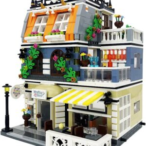 Garden Hotel Assembly Square Building kit,Modular House Building Blocks Model Set for Teens and Adults.Collectible Display Toy Building Set 1284 PCS