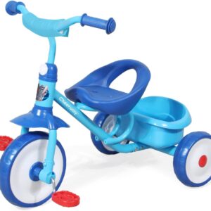 CHEERWAY Tricycle for 3-5 Year Olds, Toddler Trike, Outdoor and Indoor Riding Toy, Low-Height Seat Design, EVA Wheels, Kids Trike with Safety Cloth Sleeve, Gift for Boys and Girls (Blue)