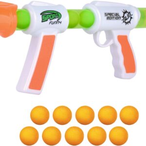 Kiddie Play Atomic Power Popper Gun Ball Shooter with Foam Balls for Kids