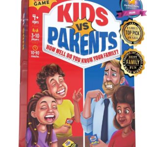 Kids VS Parents – A Hilarious Family Game with Conversation Starters & Fun Challenges – Card Game for Kids, Teens & Adults | Perfect for Game Night, Travel, or Gifts