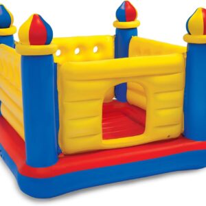 Intex Inflatable Colorful Jump-O-Lene Castle Bounce House, for 2 Kids Ages 3-6 – Large Blow-Up Indoor Outdoor Children’s Bouncer Jumper Playhouse