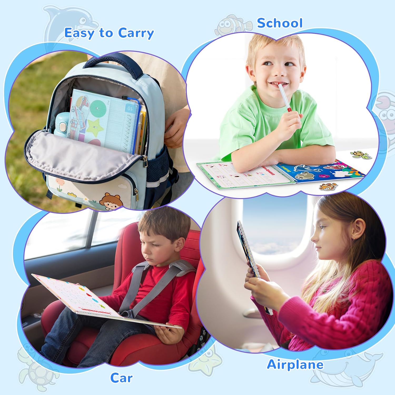 Busy Book for Toddlers 3+, Preschool Learning Activities with 30 Themes Prek Preschool Workbooks, Montessori Educational Learning Toys for Autism Sensory Travel toys,Back to School,Birthday Gifts - Image 6
