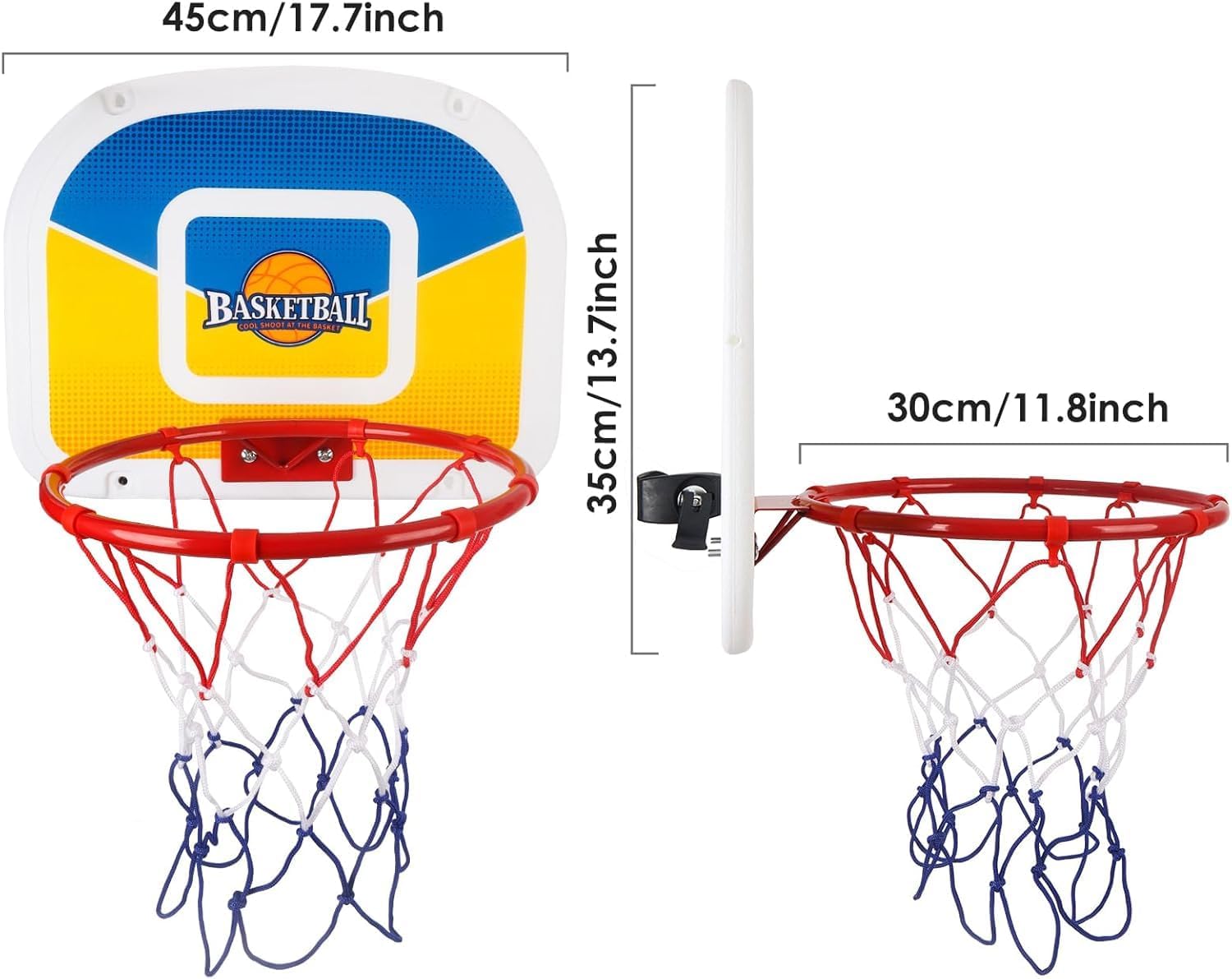 Trampoline Basketball Hoop, Teenager Basketball Hoop for Trampoline with Pump and 2 Mini Ball, Fit for Straight Pole - Image 3