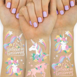 xo, Fetti Unicorn Party Favors – Temporary Tattoos for Kids – 26 styles | Birthday Party Supplies, Unicorn Favors Decorations, Toys + Halloween Costume