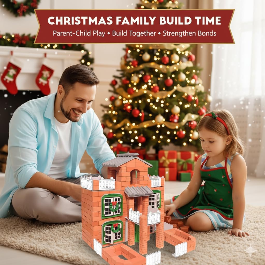 Brick and Mortar Construction Set, DIY Building Blocks for Kids Ages 6+, STEM Construction Kit, Versatile Creative Play, Great Birthday Gift - Image 2